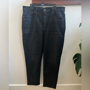 NWT Madewell, The Momjean Jeans, Washed Black, size 32